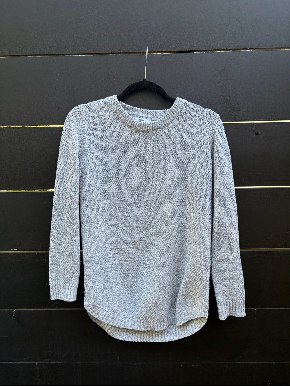Pink Clover Women’s XS Gray Knit Tunic Sweater Long Sleeve Hi-Low Hem